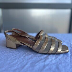 By Far Colleen Sandals — Metallic Gold